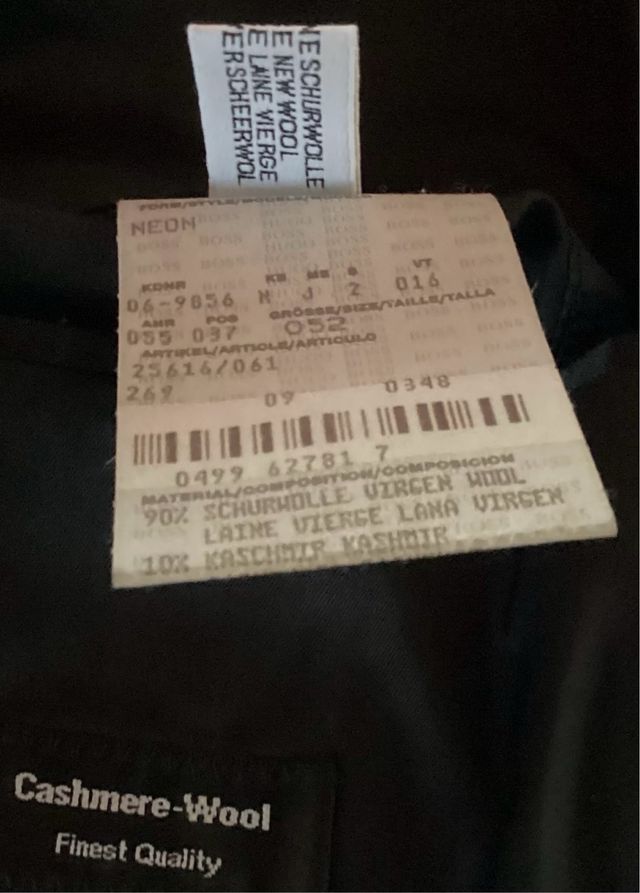 Abrigo BOSS Lana y Cachemira Talla 52