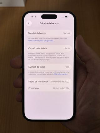 Batteria per iPhone 15 128 GB 94%