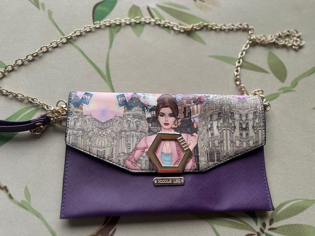 Bolso Nicole Lee Morado con Diseño