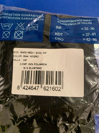 Calcetines Luanvi Negros Talla Infantil