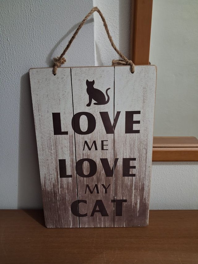 Quadretto Love me, Love my Cat