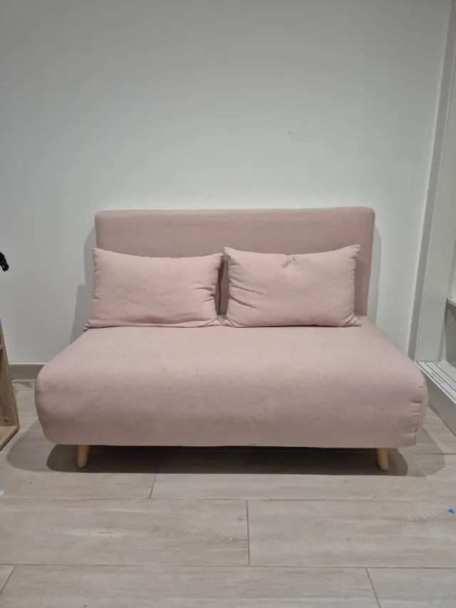 Sofá Cama Rosa Tela