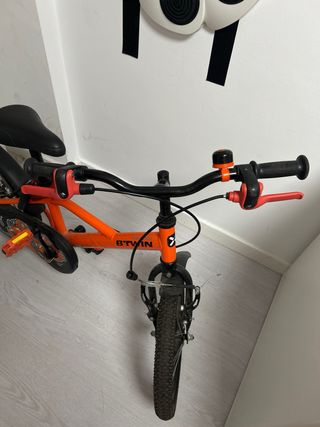 Bicicleta infantil 16 B'TWIN naranja,