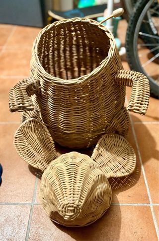 Cesta Almacenaje Infantil Ratón Mimbre