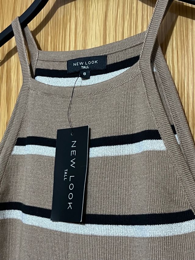 Top de punto New Look rayas tirantes S