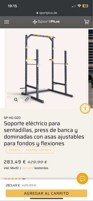 Soporte para barra de pesas con barra de dominadas