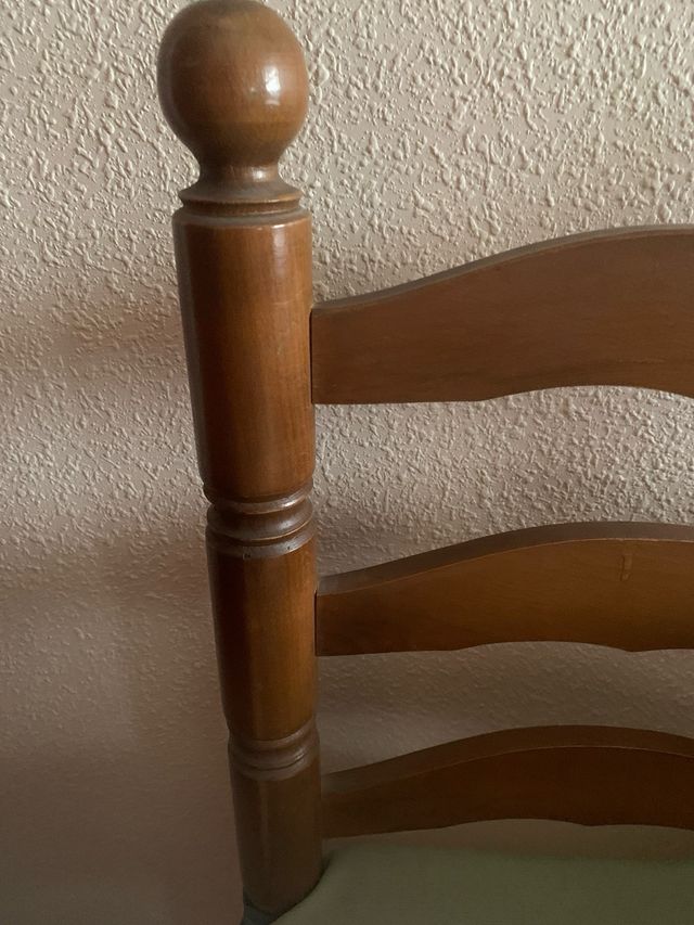 Set di 4 sedie in legno e iuta