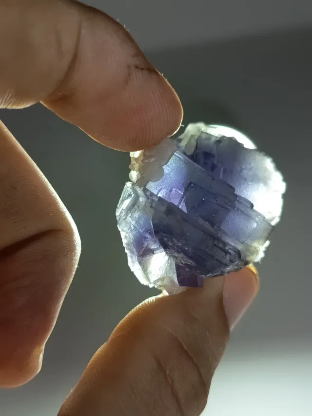 Cristal de Fluorite Azul