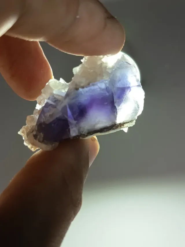Cristal de Fluorite Azul