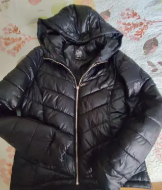 Cazadora plumífero mujer negra, talla 40-42