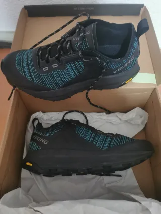 Zapatillas Viking Talla 38 Negro/Turquesa