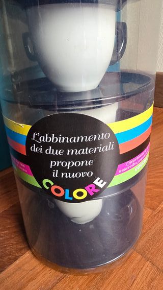 Set 6 Tazzine Caffè Porcellana Nere