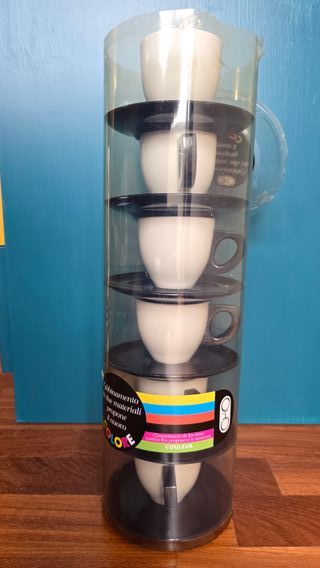 Set 6 Tazzine Caffè Porcellana Nere