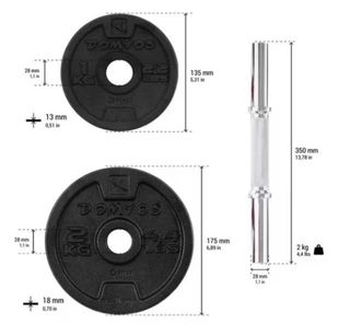Maletín Kit Mancuernas 20 kg
