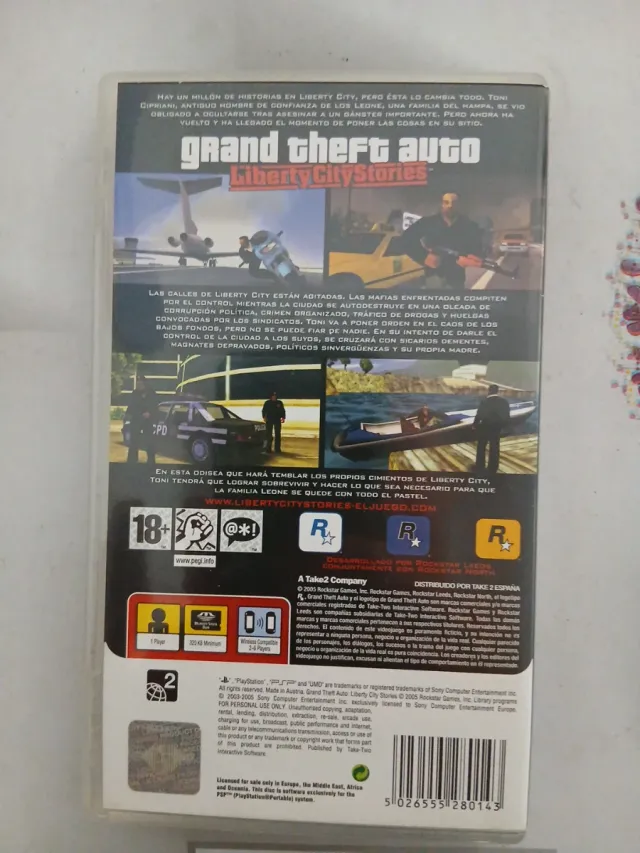 Lote 2 Videojuegos PSP: GTA, video Spriggan