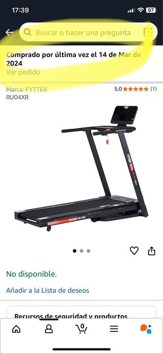 Cinta Correr Fitter Runner RU-4XR, Perfecto estado