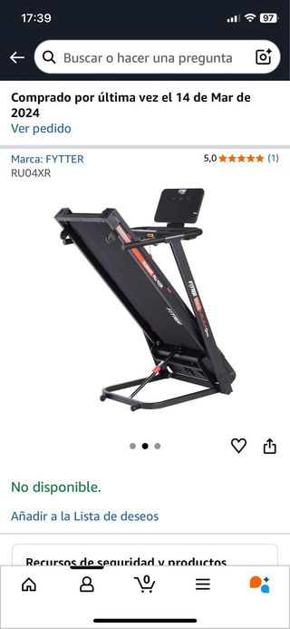 Cinta Correr Fitter Runner RU-4XR, Perfecto estado