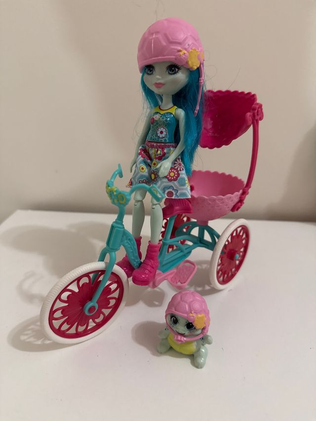 Enchantimals Tortuga con Triciclo y Bebé