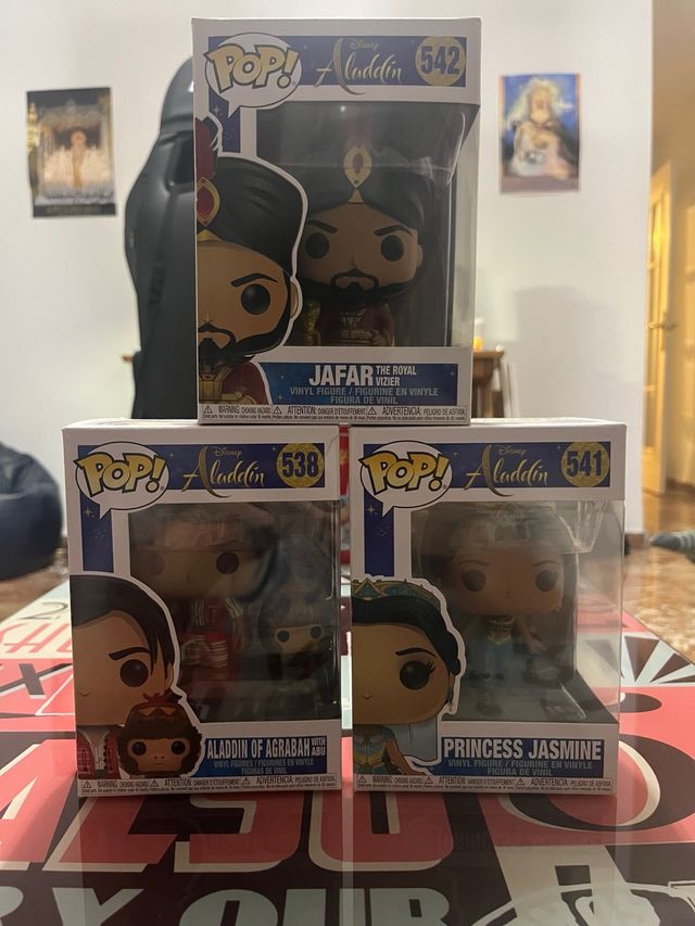 Pack Funko Pop! Aladdin Jafar, Aladdin, Jasmine