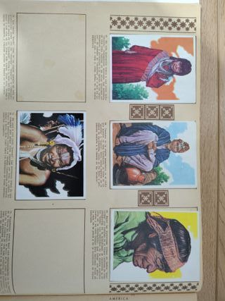 Álbum Cromos América y sus Habitantes