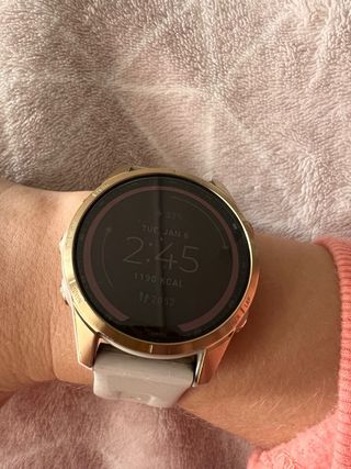 Reloj Garmin Fenix 7S Sapphire Solar Dorado Beige