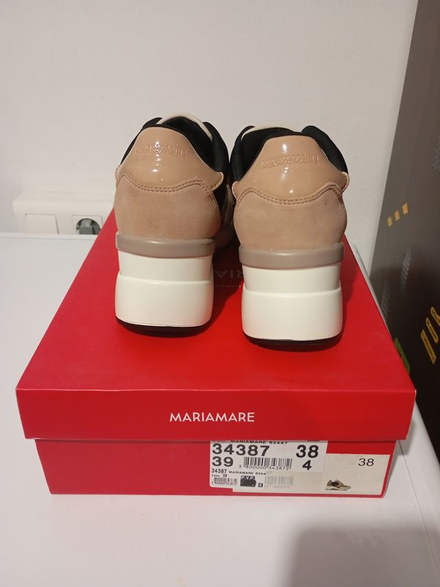 Sneakers Mariamare beige e argento taglia 38
