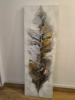 Cuadro moderno hoja abstracta