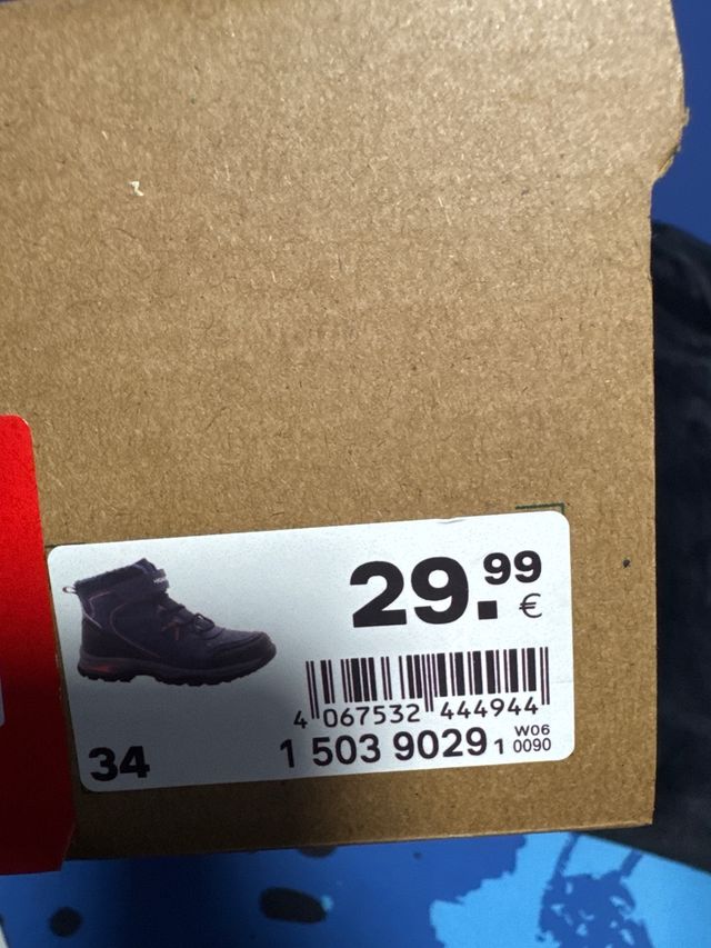 Zapatos niño azul y naranja