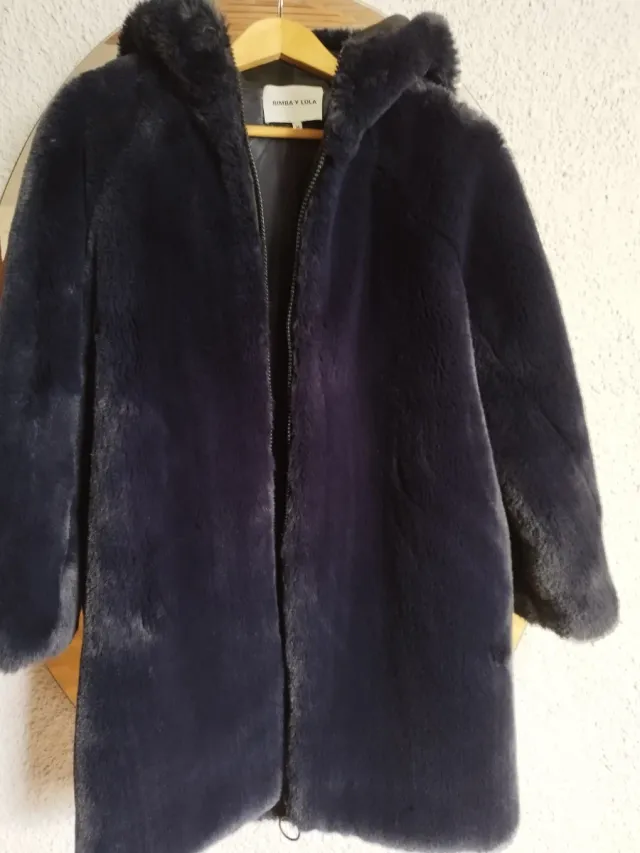 Abrigo azul BIMBA Y LOLA con capucha