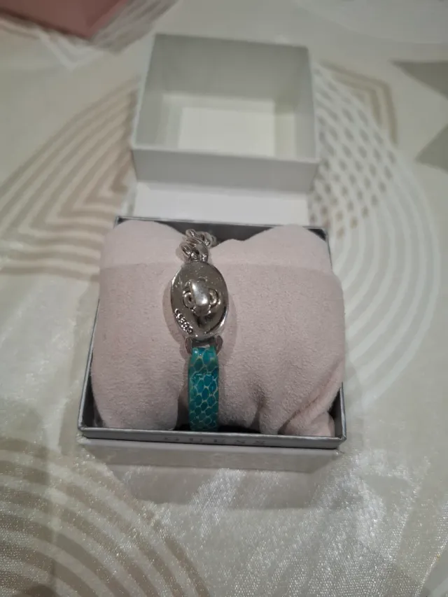 Pulsera Guess Plata y Turquesa