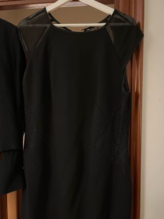 Vestido negro Mango Talla 48 + Chaqueta XL