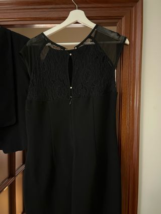 Vestido negro Mango Talla 48 + Chaqueta XL