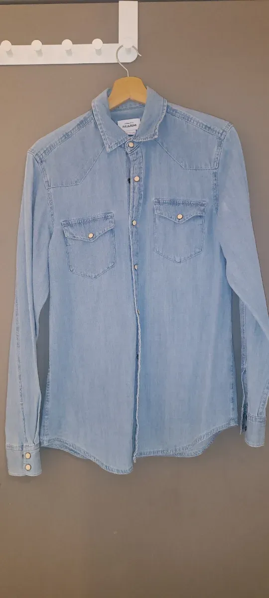 Camisa vaquera Pull&Bear azul Talla S