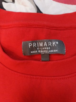 Lo regalo gratis camiseta Roja Primark Talla XL