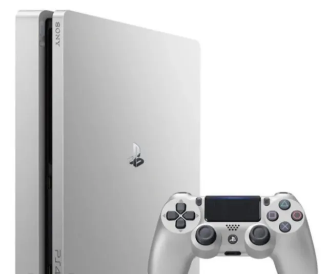 Ps4 Slim Plateada 500gb + Mando Plateado