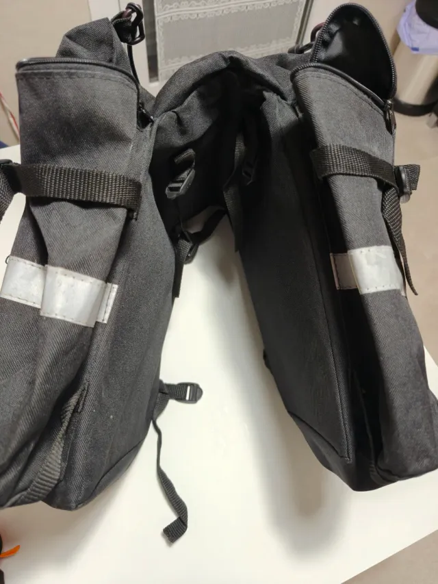 Alforja doble trasera de nylon