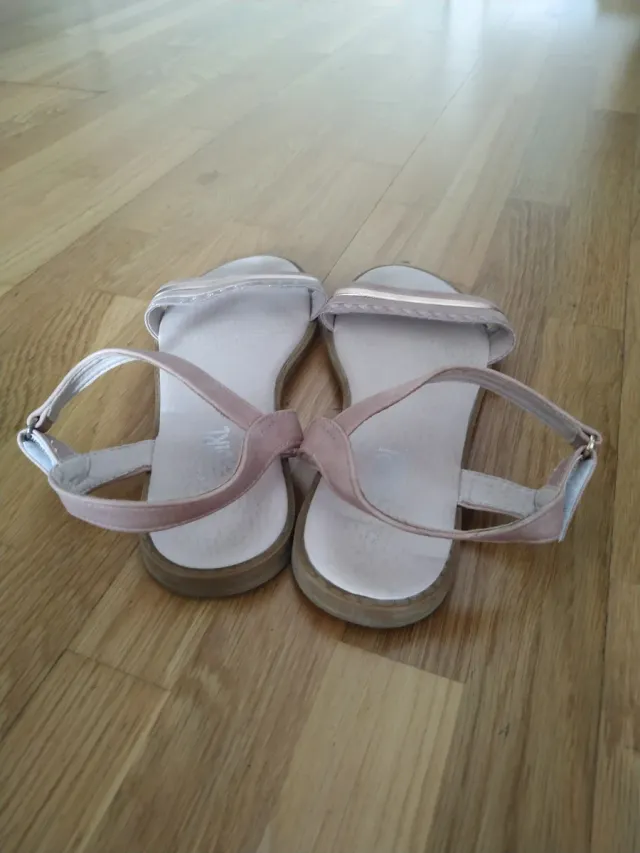 Sandalias  talla 37 rosa y dorado