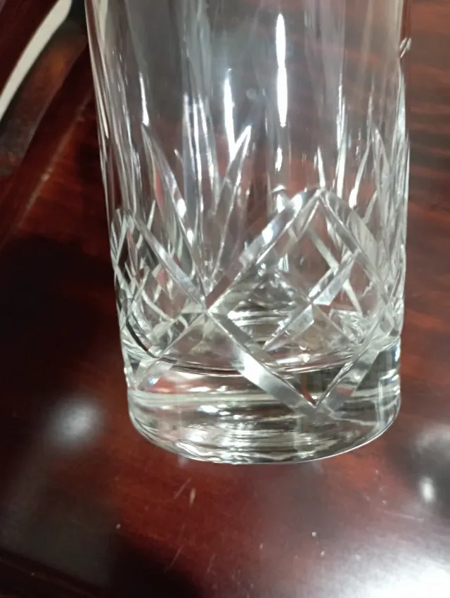 Juego de 6 vasos de cristal tallado