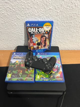 PS4 (PlayStation 4) + 3 Juegos + Mando