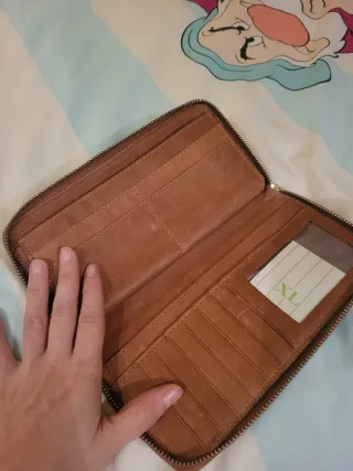 Monedero XL Piel Serpiente Gris Marrón