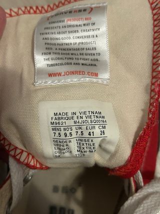 Converse All Star Rojas de botín Talla 41