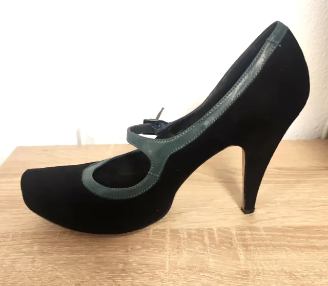 Zapatos de tacón Anna di Firenze negros y verde