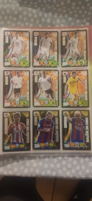 Panini Adrenalyn 2016-17. 4 balones de oro messi