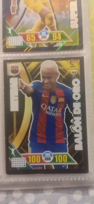 Panini Adrenalyn 2016-17. 4 balones de oro messi