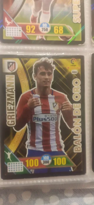 Panini Adrenalyn 2016-17. 4 balones de oro messi