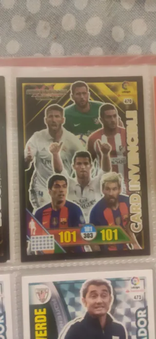 Panini Adrenalyn 2016-17. 4 balones de oro messi