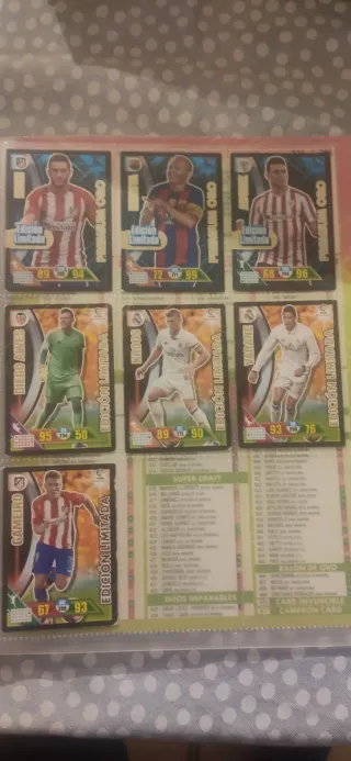 Panini Adrenalyn 2016-17. 4 balones de oro messi