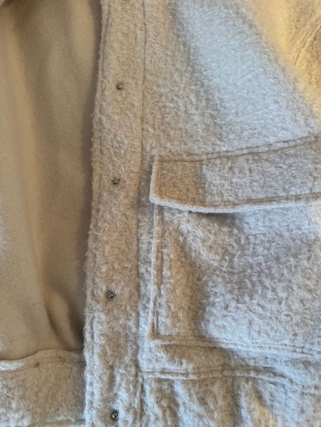 Chaqueta BOMBER Zara Kids Blanca Rota Talla 11-12