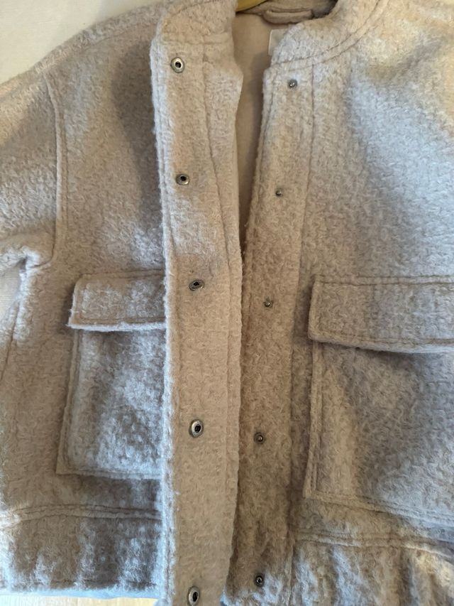 Chaqueta BOMBER Zara Kids Blanca Rota Talla 11-12