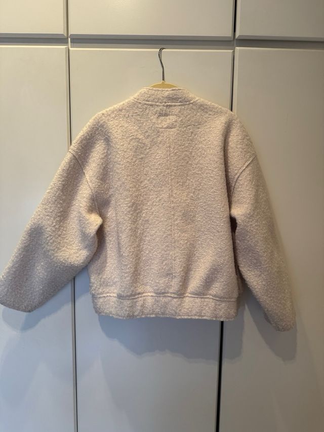 Chaqueta BOMBER Zara Kids Blanca Rota Talla 11-12